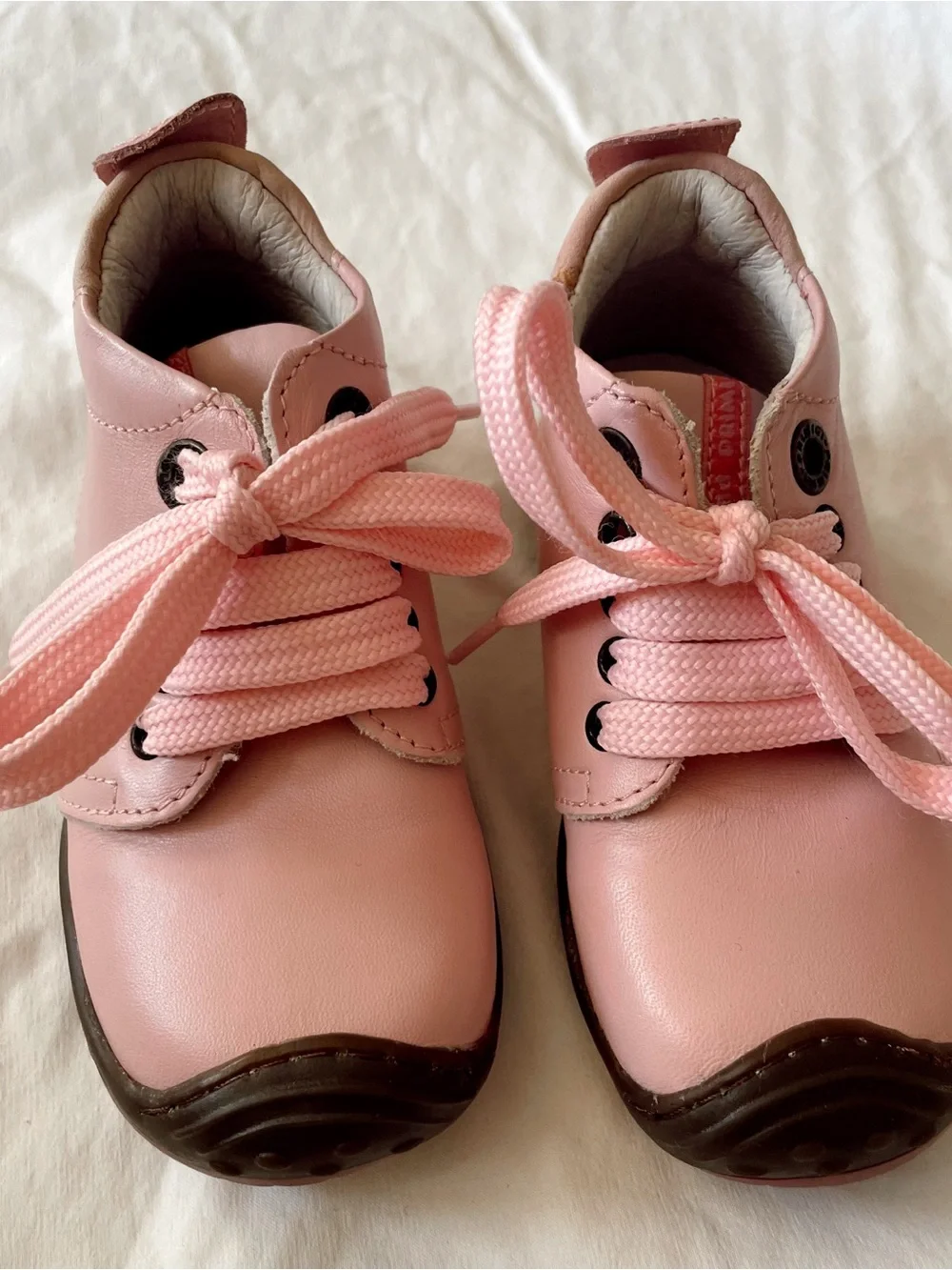 PRIMIGI Kids Baby Boots Pink Leather Lace Up Walkers Sneakers Made In Italy